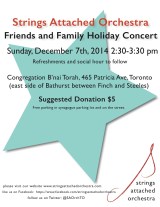 Poster, 2014 Friends and Family Holiday Concert