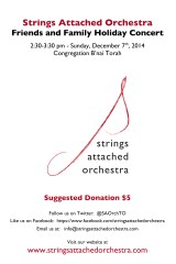 Programme cover, 2014 Holiday Concert, December 7, 2014