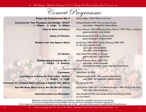 2016 SAO Year End Concert Programme
