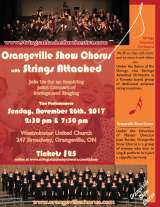 Poster, Orangeville Show Chorus with Strings Attached, November 26, 2017