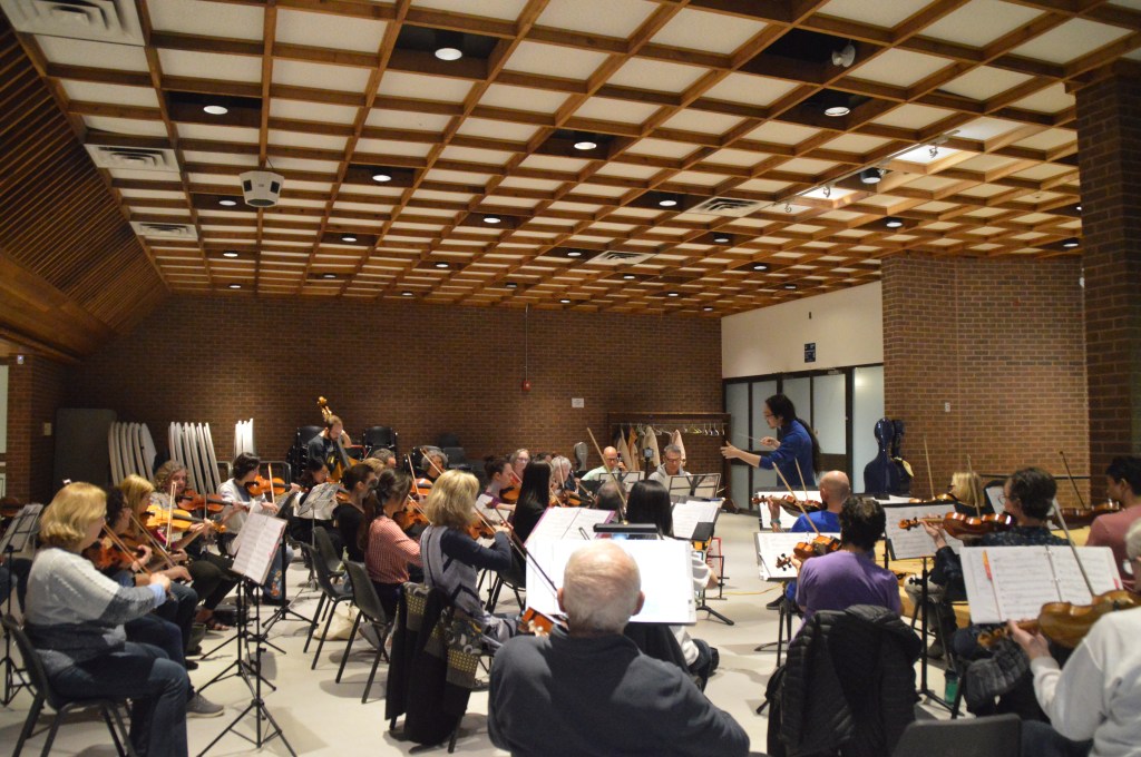 Orchestra in rehearsal