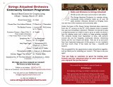 Programme cover, Bernard Betel Centre, March 15, 2015