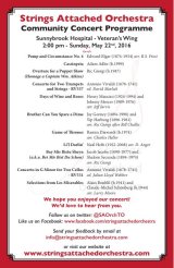 Programme cover, Sunnybrook Veterans’ Wing, May 22, 2016