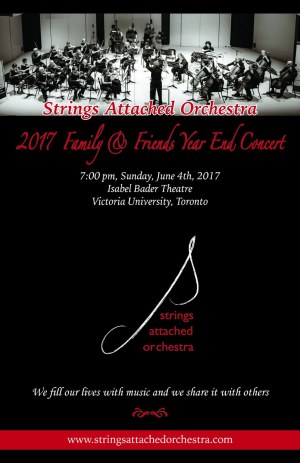 Programme cover for the 2017 Family & Friends Year End Concert, June 4, 2017