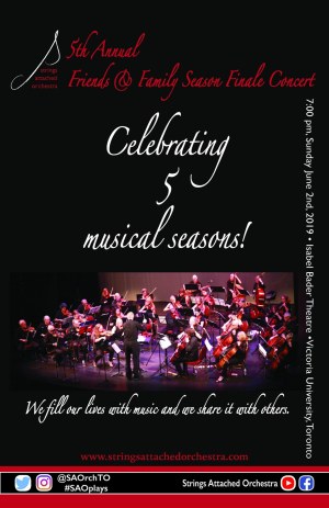 Programme cover for the 2019 Friends & Family Season Finale Concert, June 2, 2019