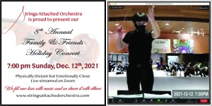 Programme cover for the 2021 Family & Friends Holiday Concert, December 12, 2021