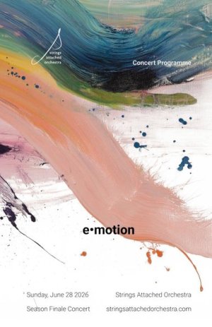 Cover of the programme for the 2026 Season Finale Concert, e•motion, June 28, 2026