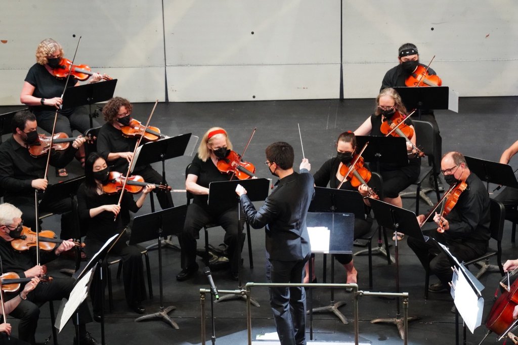The orchestra on stage before the 2022 Season Finale