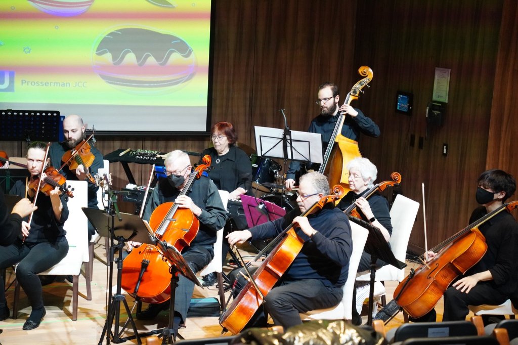 Cellos and basses at the 2022 Holiday Concert