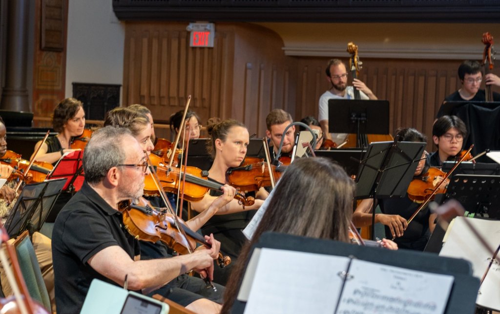 Violin and viola players at the 2024 Season Finale