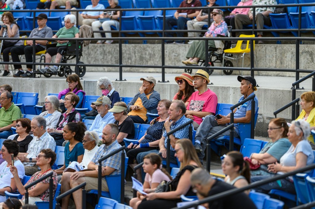 The audience at the Earl Bales Park amphitheatre