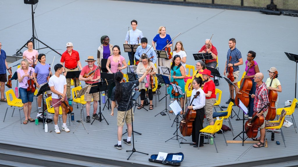 The full stage of players at Earl Bales Park